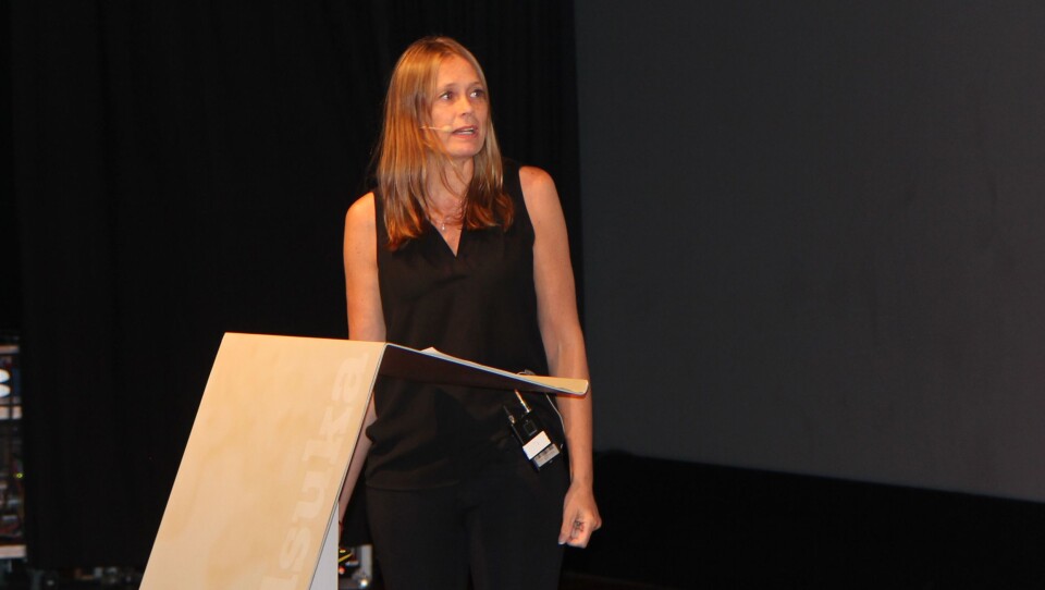 Forsker og barnehagelærer Elisabeth Bjørnestad på barnehagedebatten under Arendalsuka.
