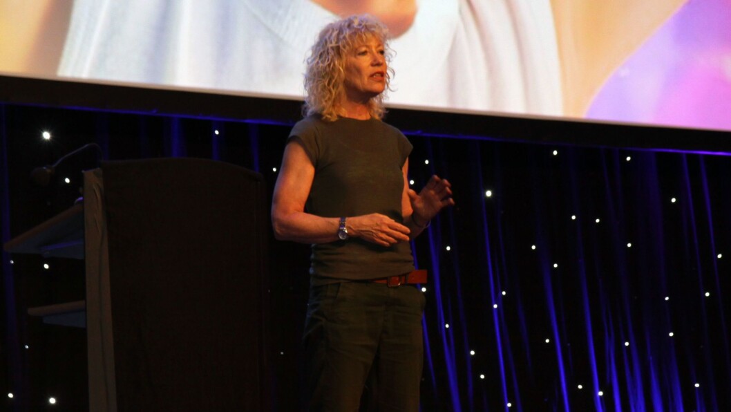 Margrete Wiede Aasland i aksjon under Barnehage 2016. Margrete Wiede Aasland i aksjon under Barnehage 2016.