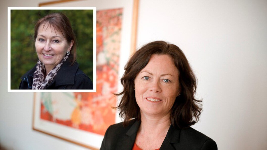 Barne- og likestillingsminister Solveig Horne og styreleder i KS, Gunn Marit Helgesen (innfelt). Barne- og likestillingsminister Solveig Horne og styreleder i KS, Gunn Marit Helgesen (innfelt).