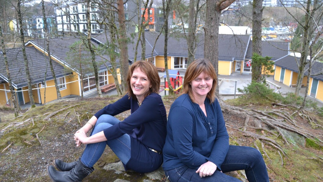 Stor, liten suksess. Styrerepresentant og barnehagemamma Marit Offerdal og daglig leder Liv Olaug Aasheim Nordal i Vindharpen barnehage. Stor, liten suksess. Styrerepresentant og barnehagemamma Marit Offerdal og daglig leder Liv Olaug Aasheim Nordal i Vindharpen barnehage.