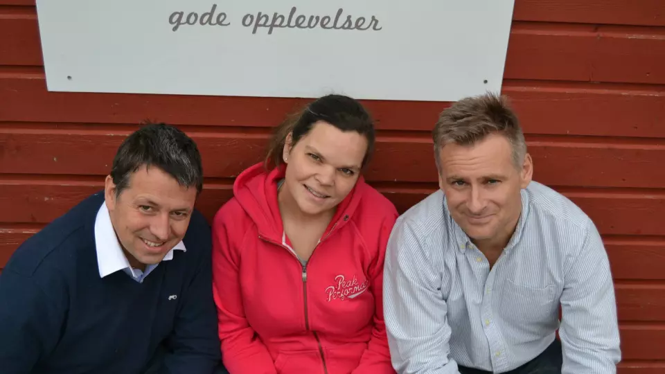 Eventus-teamet. Eier Kjetil Tuvin Hopen, utviklingssjef Monica og administrerende direktør Thomas Hopland.