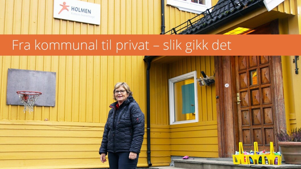 I fjor solgte Oslo kommune ti av sine barnehager til fire private aktører: Norlandia, Kanvas, FUS og Læringsverkstedet. Barnehage.no dro på besøk for å finne ut hvordan det gikk etter at hverdagen satte inn. Les hvordan styrer i Holmen Kanvas barnehage, Eva Bøhn, opplevde overgangen. I fjor solgte Oslo kommune ti av sine barnehager til fire private aktører: Norlandia, Kanvas, FUS og Læringsverkstedet. Barnehage.no dro på besøk for å finne ut hvordan det gikk etter at hverdagen satte inn. Les hvordan styrer i Holmen Kanvas barnehage, Eva Bøhn, opplevde overgangen.