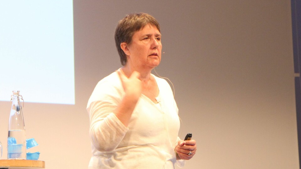 Psykolog, forfatter og sjef for Dansk Center for International Child Development Program (ICDP), Anne Linder på barnehagekonferansen Nordiske Impulser.
