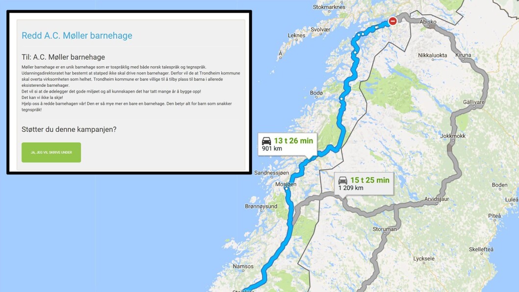 På nettstedet underskrift.no er det startet en kampanje for å berge A.C. Møller barnehage. Nå frykter familien Torjussen at flyttingen fra Narvik til Trondheim vil vise seg å være bortkastet. På nettstedet underskrift.no er det startet en kampanje for å berge A.C. Møller barnehage. Nå frykter familien Torjussen at flyttingen fra Narvik til Trondheim vil vise seg å være bortkastet.