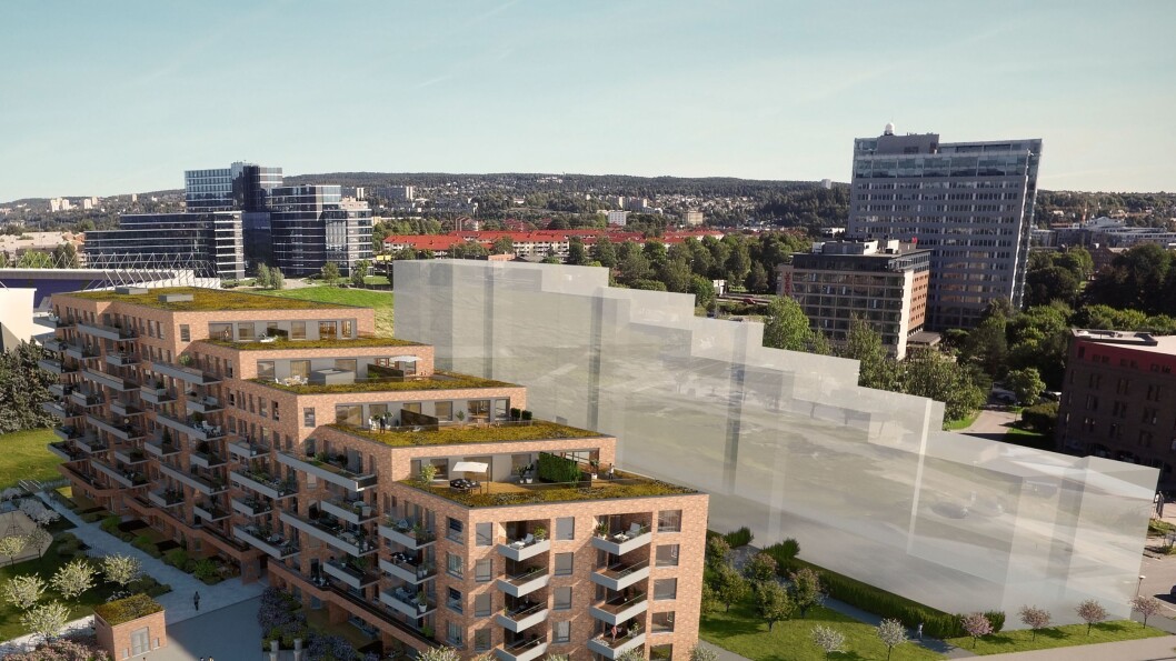 Her er Hovinenga. Barnehagen er tenkt inn deler av feltet som er skravert i grått til høyre i illustrasjonen.Nå er det helt usikkert om det blir barnehage der eller ikke. Her er Hovinenga. Barnehagen er tenkt inn deler av feltet som er skravert i grått til høyre i illustrasjonen.Nå er det helt usikkert om det blir barnehage der eller ikke.