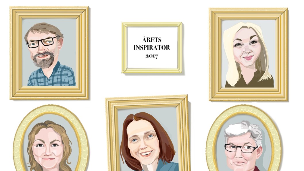 Etter en møysommelig runde med mange gode navn på blokka kom juryen til slutt frem til følgende fem finalister som nå kjemper om å bli "Årets barnehageinspirator 2017": Jan Ingar Båtvik ved HiØ, Agnes Margrete Bjorvand (47) ved UiA, Gjertrud Stordal (45) ved DMMH, Randi Elisabeth Nordlie (52) ved HVL og Monika Röthle (65), UiS Etter en møysommelig runde med mange gode navn på blokka kom juryen til slutt frem til følgende fem finalister som nå kjemper om å bli "Årets barnehageinspirator 2017": Jan Ingar Båtvik ved HiØ, Agnes Margrete Bjorvand (47) ved UiA, Gjertrud Stordal (45) ved DMMH, Randi Elisabeth Nordlie (52) ved HVL og Monika Röthle (65), UiS