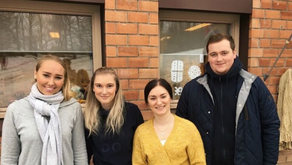 Fra venstre: Andrea Vestby Hagstrøm, Malin Pettersen, Camilla Lindgård og Anders Turkerud.