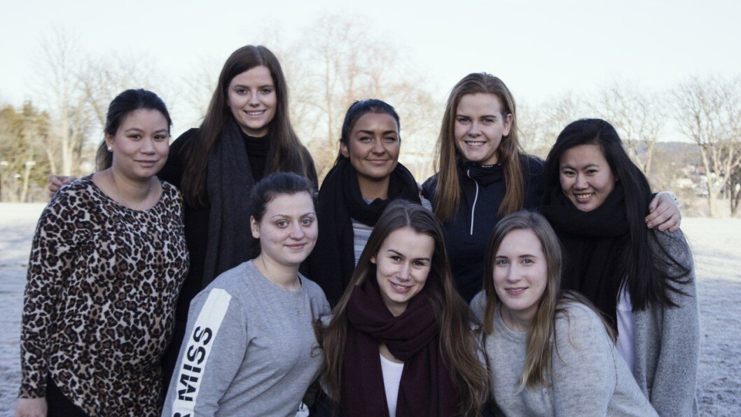 Øverst fra venstre: Stephanie Isaksen, Caroline Bodum, Ida Christensen, Thea Ådalen, Marthe Eun L Jakobsen. Nederst fra venstre Albina Begisholli, Cecilie Smerkerud, Emilie Meli. Øverst fra venstre: Stephanie Isaksen, Caroline Bodum, Ida Christensen, Thea Ådalen, Marthe Eun L Jakobsen. Nederst fra venstre Albina Begisholli, Cecilie Smerkerud, Emilie Meli.