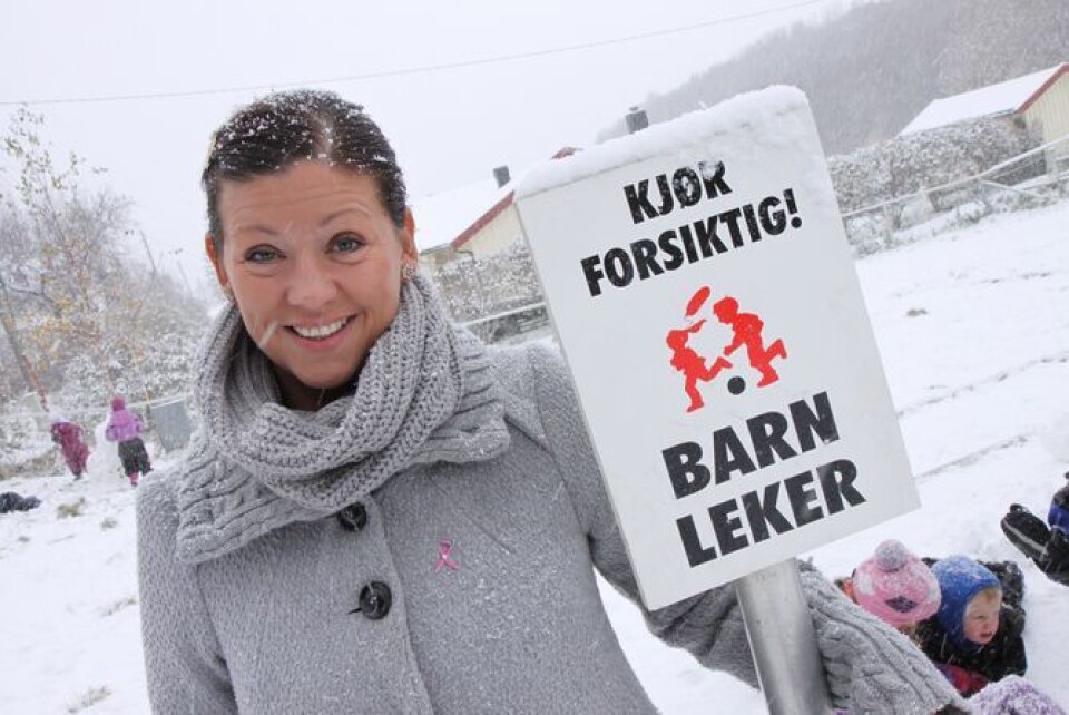 Lekende frøbelbarn