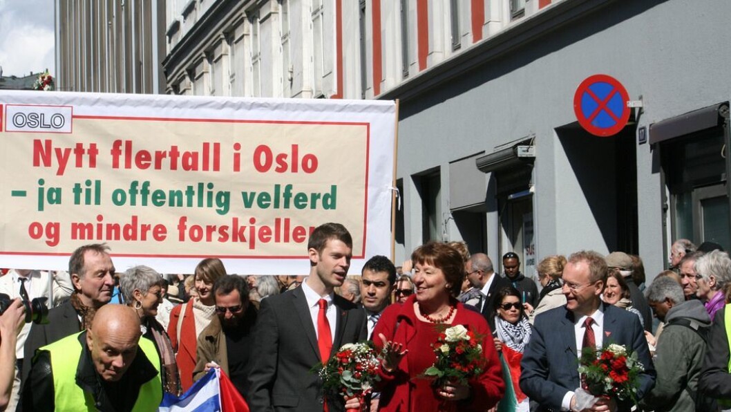Partiet Rødt og det rødgrønne byrådet er enige om at kommunen og ideelle virksomheter skal stå for driften av alle nye barnehager i Oslo. Bjørnar Moxnes (Rødt), Marianne Borgen (SV) og Raymond Johansen (Ap). Partiet Rødt og det rødgrønne byrådet er enige om at kommunen og ideelle virksomheter skal stå for driften av alle nye barnehager i Oslo. Bjørnar Moxnes (Rødt), Marianne Borgen (SV) og Raymond Johansen (Ap).