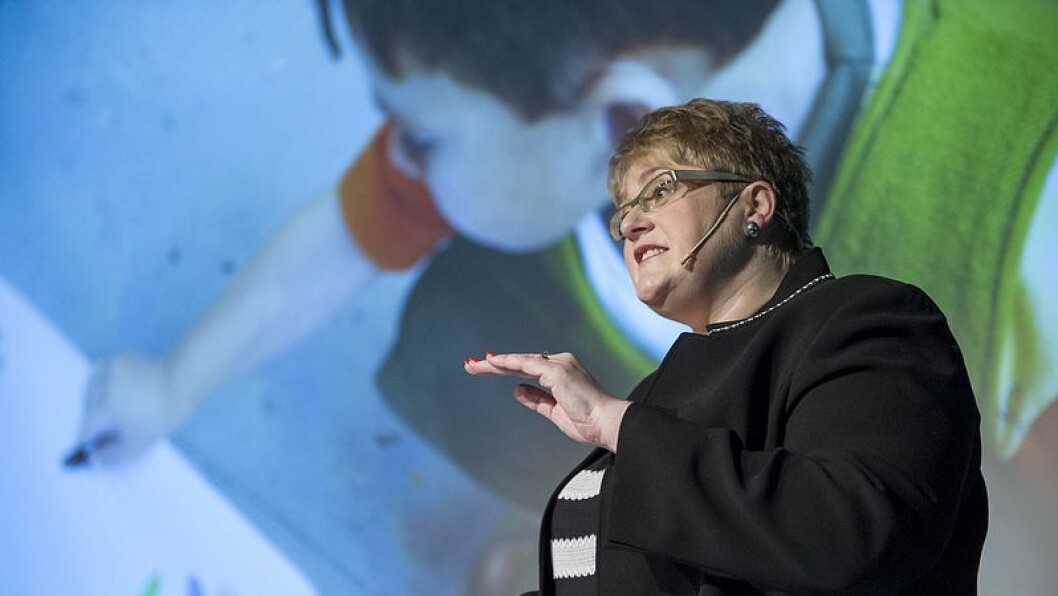 Trine Skei Grande, partileder i Venstre. Trine Skei Grande, partileder i Venstre.