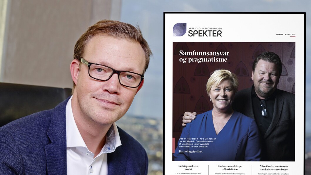Direktør for kommunikasjon og samfunnspolitikk i Spekter, Gunnar Larsen, sier at hensikten med magasinet Direktør for kommunikasjon og samfunnspolitikk i Spekter, Gunnar Larsen, sier at hensikten med magasinet
