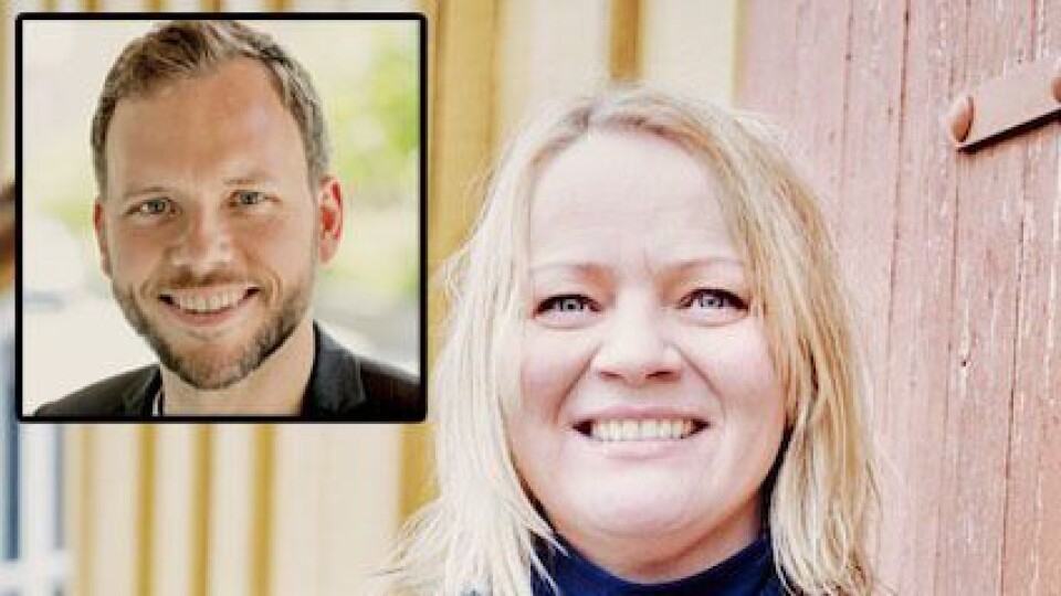 Mona Fagerås, Nordland SVs 1. kandidat og Audun Lysbakken, leder i SV.
