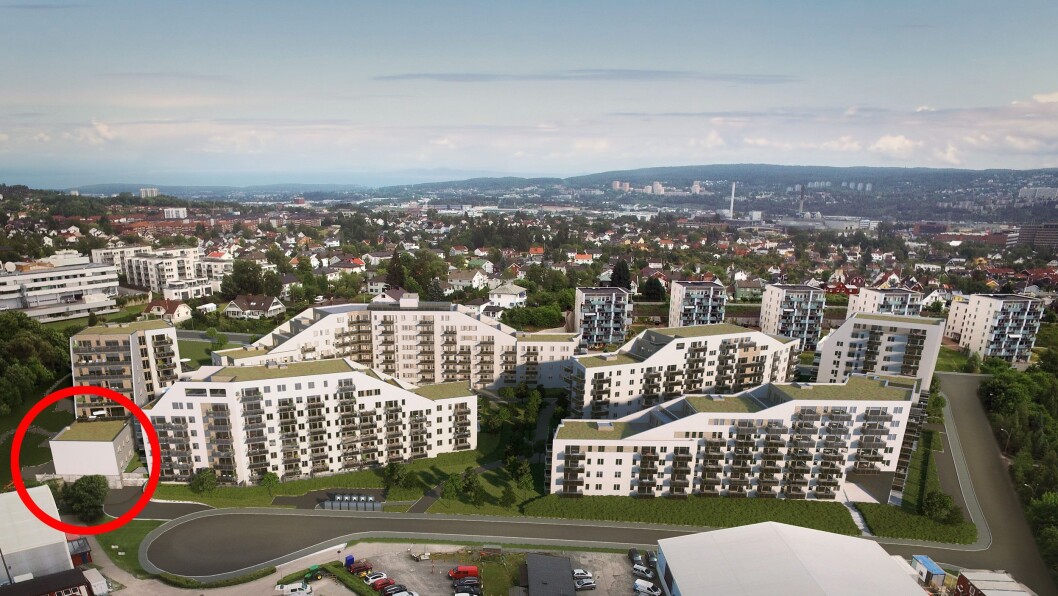 Nybyen på Økern er i ferd med å bli bygd ut slik denne dataillustrasjonen viser. I bygget helt til venstre har det vært planlagt en barnehage med 144 storbarnsekvivalenter. Nybyen på Økern er i ferd med å bli bygd ut slik denne dataillustrasjonen viser. I bygget helt til venstre har det vært planlagt en barnehage med 144 storbarnsekvivalenter.
