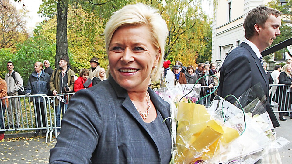 Finansminister Siv Jensen (Frp).