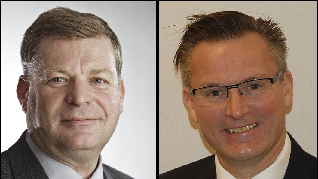 Ordfører Noralv Distad i Aurland kommune (til venstre) og ordfører Jarle Nilsen i Karmøy kommune. Ordfører Noralv Distad i Aurland kommune (til venstre) og ordfører Jarle Nilsen i Karmøy kommune.