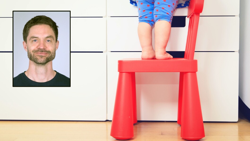 – Uhell skjer. Det er helt klart et dilemma for de i barnehagene, sier doktorgradsstipendiat Rasmus Kleppe. Han har forsket på de yngste barnas risikolek i barnehagene. Foto: Gettyimages/Oslomet – Uhell skjer. Det er helt klart et dilemma for de i barnehagene, sier doktorgradsstipendiat Rasmus Kleppe. Han har forsket på de yngste barnas risikolek i barnehagene. Foto: Gettyimages/Oslomet