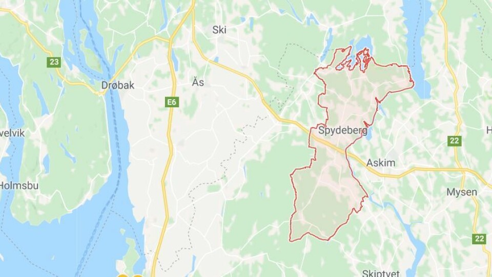 Spydeberg kommune søker løsning i samarbeid med naboen Askim. Foto: Googlemaps