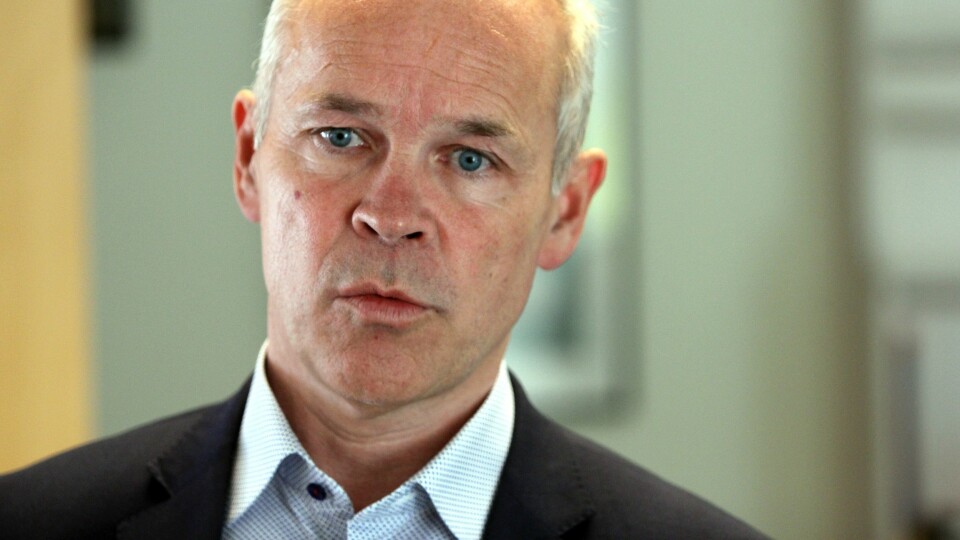 Kunnskaps- og integreringsminister Jan Tore Sanner. Her på besøk i Regnbuen barnehage i Bodø.