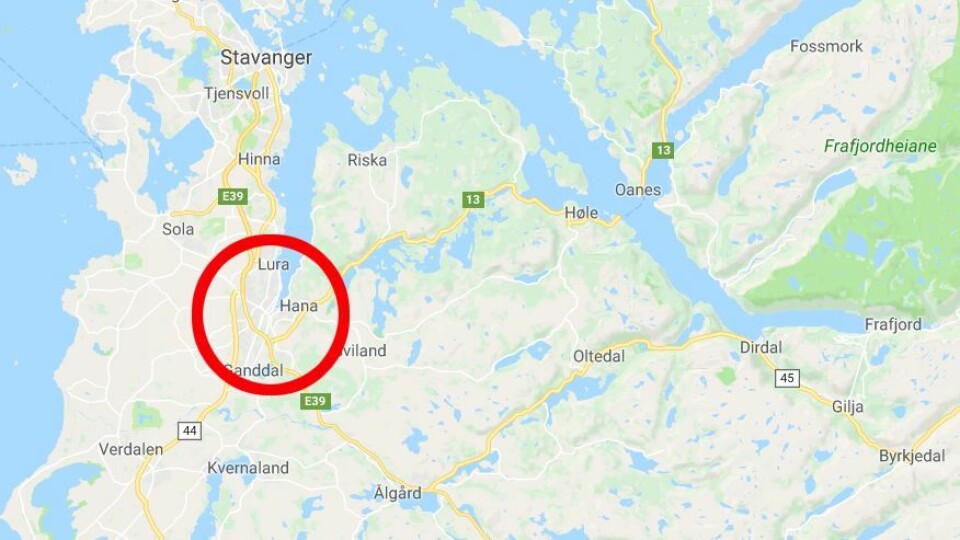 Sandnes kommune i Rogaland. Foto: Googlemaps