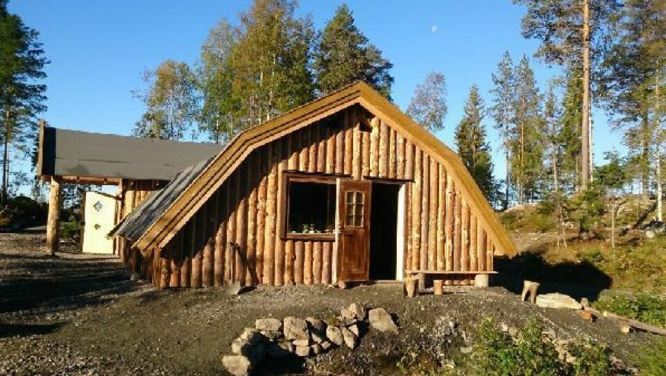 Naturavdelingen til Ole Brumm barnehage i Aurskog har tilhold i et vikingehus.