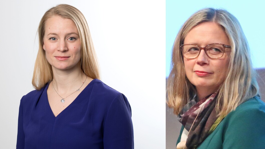 Statssekretær Rikke Sjøberg Høistad i Kunnskapsdepartementet sier Oslo kommune, her ved seksjonssjef for barnehager Hege Sevatdal i byrådsavdeling for oppvekst og kunnskap, må forholde seg til reglene når det kommer til dispensasjoner. Foto: Marte Garmann/Mariell Tverrå Løkås Statssekretær Rikke Sjøberg Høistad i Kunnskapsdepartementet sier Oslo kommune, her ved seksjonssjef for barnehager Hege Sevatdal i byrådsavdeling for oppvekst og kunnskap, må forholde seg til reglene når det kommer til dispensasjoner. Foto: Marte Garmann/Mariell Tverrå Løkås