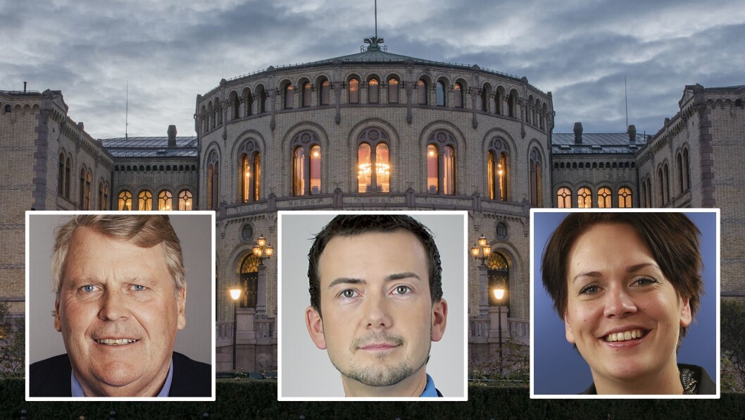 Hans Fredrik Grøvan (KrF), Kent Gudmundsen (H) og Åshild Bruun-Gundersen (FrP) er blant dem som drøfter løsninger på praktiske utfordringer ved innføringen av bemanningsnormen. Hans Fredrik Grøvan (KrF), Kent Gudmundsen (H) og Åshild Bruun-Gundersen (FrP) er blant dem som drøfter løsninger på praktiske utfordringer ved innføringen av bemanningsnormen.
