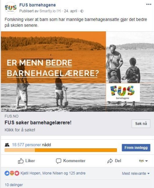 Annonsen skapte mye aktivitet på Facebook, og fikk både positive og negative reaksjoner. Annonsen skapte mye aktivitet på Facebook, og fikk både positive og negative reaksjoner.