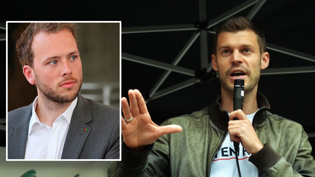Rødts Bjørnar Moxnes (til høyre) og SVs Audun Lysbakken står bak forslaget om blant annet å gi kommuner forkjøpsrett ved salg av barnehager. Rødts Bjørnar Moxnes (til høyre) og SVs Audun Lysbakken står bak forslaget om blant annet å gi kommuner forkjøpsrett ved salg av barnehager.