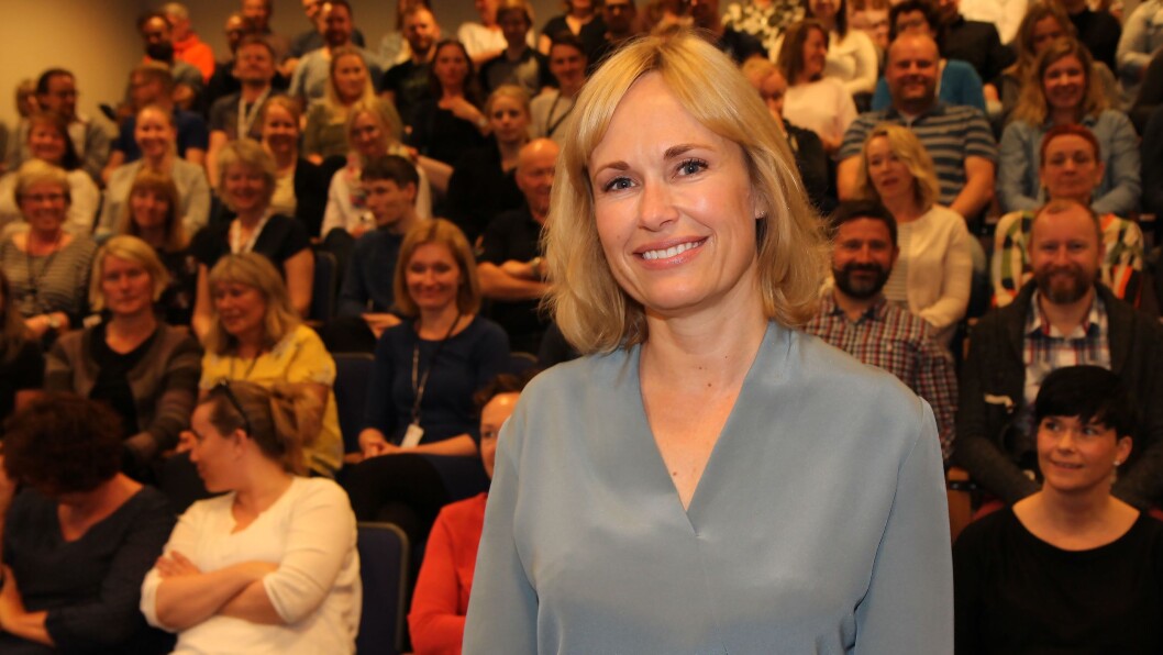 Anne Lindboe ble mandag presentert for de ansatte som ny administrerende direktør i PBL. Foto: Mariell Tverrå Løkås Anne Lindboe ble mandag presentert for de ansatte som ny administrerende direktør i PBL. Foto: Mariell Tverrå Løkås