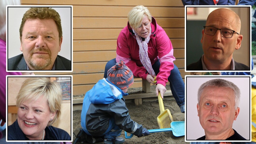 Siv Jensen, Øystein Djupedal, Kristin Halvorsen, Steffen Handal og Arild M. Olsen er blant deltakerne når SV fredag inviterer til bursdagsfeiring for barnehageforliket. Siv Jensen, Øystein Djupedal, Kristin Halvorsen, Steffen Handal og Arild M. Olsen er blant deltakerne når SV fredag inviterer til bursdagsfeiring for barnehageforliket.