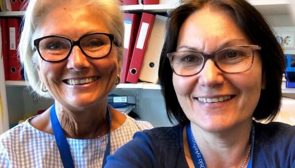 Fra venstre: Psykologspesialist Helle Schiørbeck og spesialpedagog Elna Thurmann-Nielsen ved Nasjonal Kompetansetjeneste for habilitering av barn med spise- og ernæringsvansker ved Oslo Universitetssykehus-Rikshospitalet.