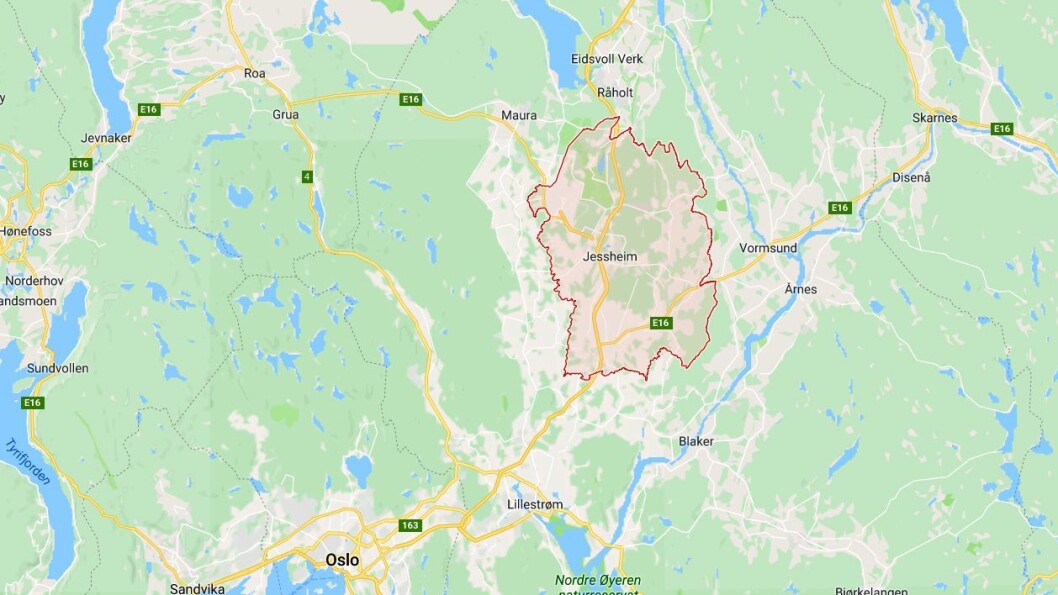 Ullensaker kommune ligger i Akershus. Kart: Googlemaps Ullensaker kommune ligger i Akershus. Kart: Googlemaps