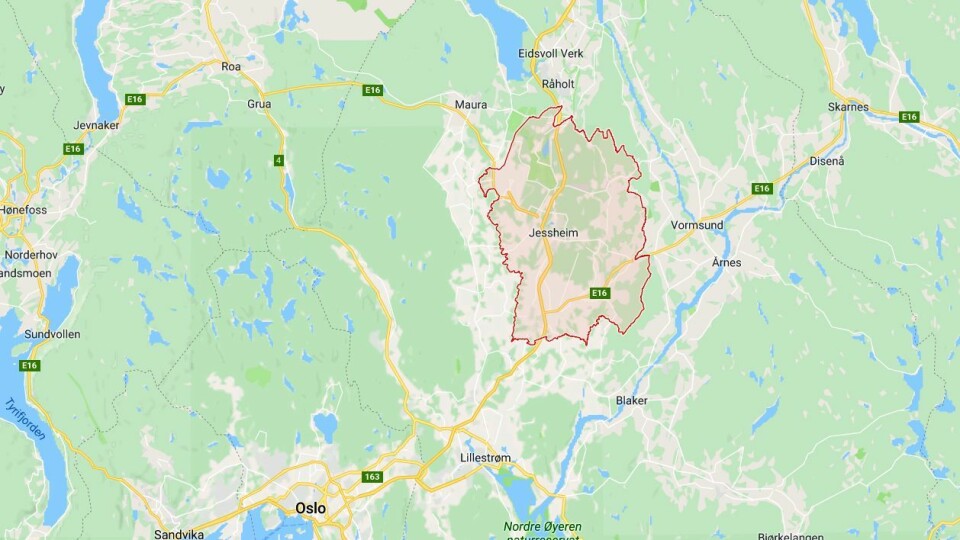 Ullensaker kommune ligger i Akershus. Kart: Googlemaps