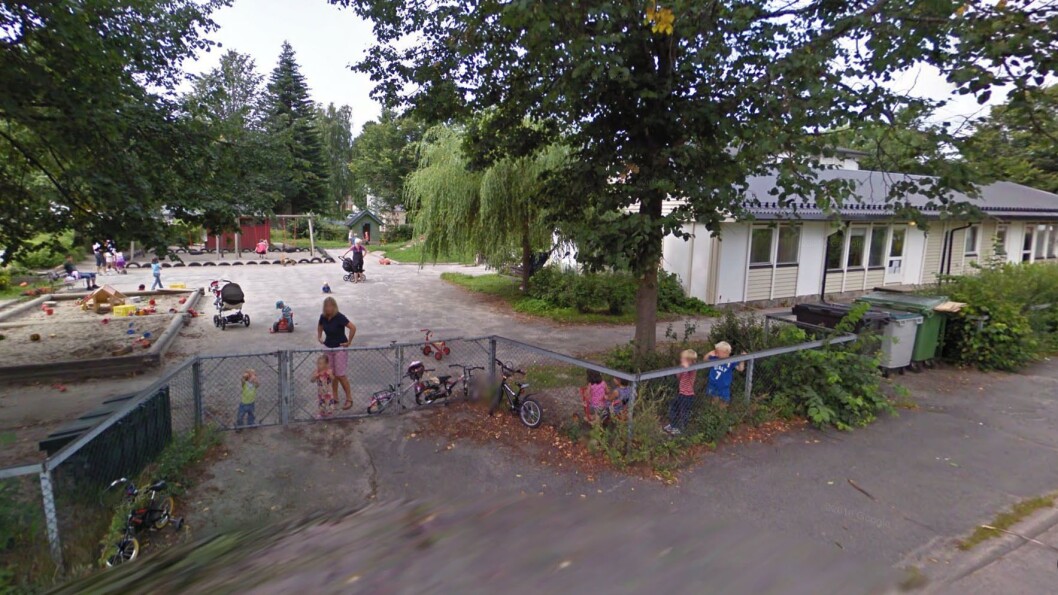Kirketjernet barnehage i Porsgrunn har siste åpningsdag førstkommende fredag. Mandag er ansatte og barn på plass i helt nybygde lokaler i Vestsiden barnehage. Foto: Googlemaps Kirketjernet barnehage i Porsgrunn har siste åpningsdag førstkommende fredag. Mandag er ansatte og barn på plass i helt nybygde lokaler i Vestsiden barnehage. Foto: Googlemaps