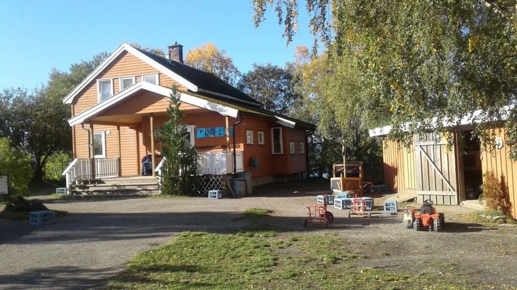 Mære gårdsbarnehage ligger en mil sør for Steinkjer sentrum. Foto: Privat Mære gårdsbarnehage ligger en mil sør for Steinkjer sentrum. Foto: Privat