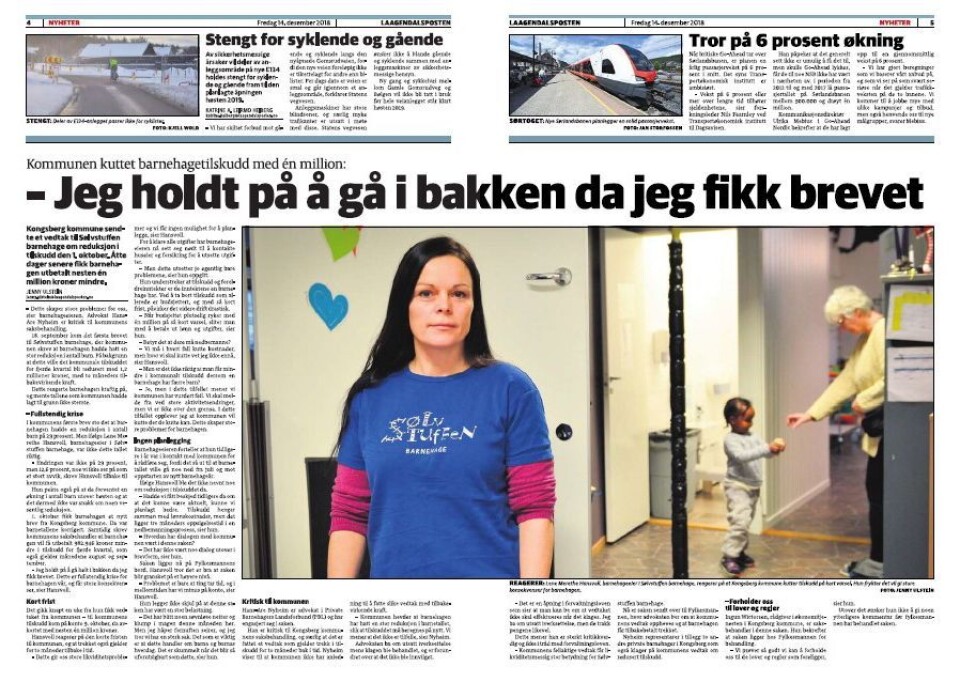Laagendalsposten 14. desember.