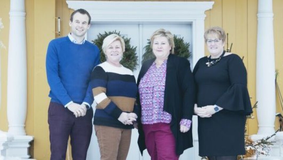 Torsdag 17. januar ble den nye regjeringsplattformen for en regjering bestående av Høyre, Frp, Venstre og KrF lagt fram av Erna Solberg, Siv Jensen, Trine Skei Grande og Kjell Ingolf Ropstad.