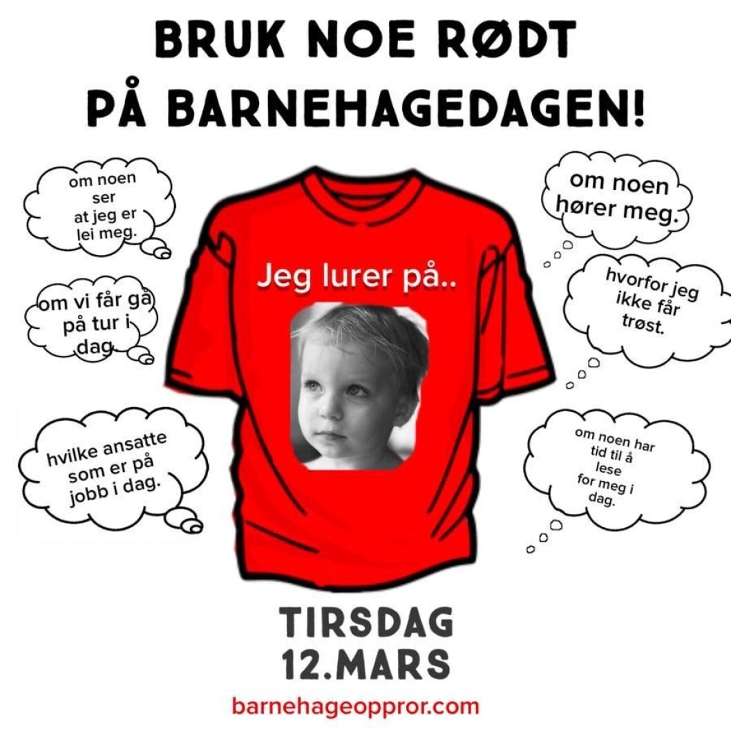 Slik inviteres ansatte til å markere barnehagedagen. Slik inviteres ansatte til å markere barnehagedagen.