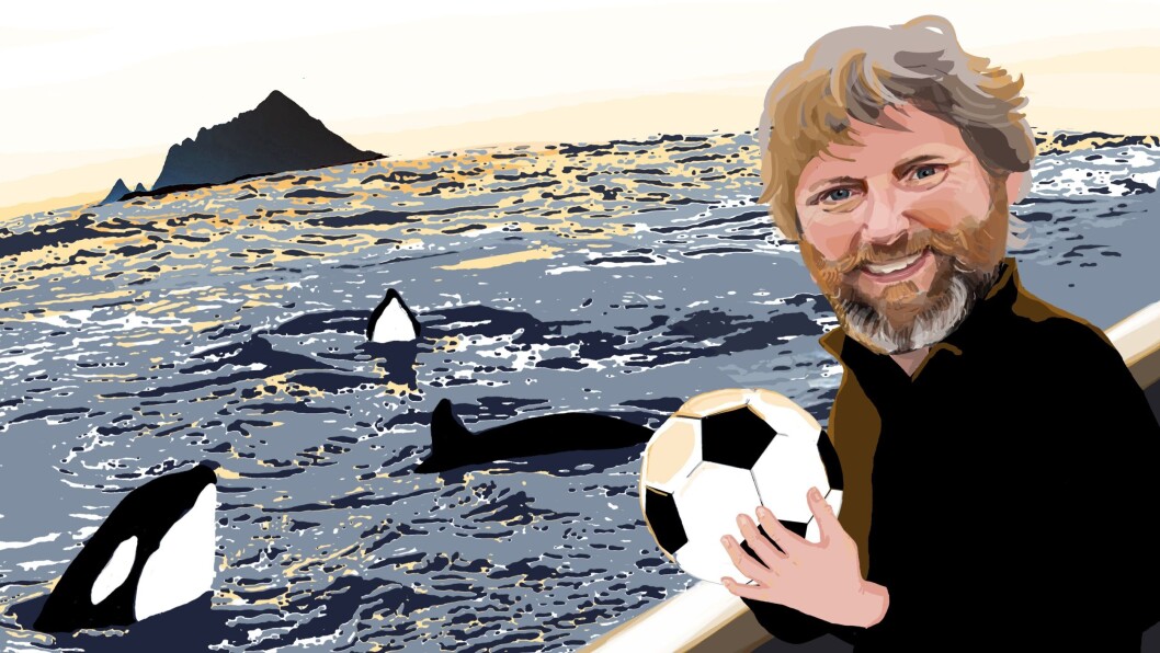 Universitetslektor Erik René Larssen Fagerheim (50) ved Universitetet i Stavanger leder en helt spesiell fotballtrening i denne illustrasjonen. Nå kan han bli kåret til Årets barnehageinspirator. Universitetslektor Erik René Larssen Fagerheim (50) ved Universitetet i Stavanger leder en helt spesiell fotballtrening i denne illustrasjonen. Nå kan han bli kåret til Årets barnehageinspirator.