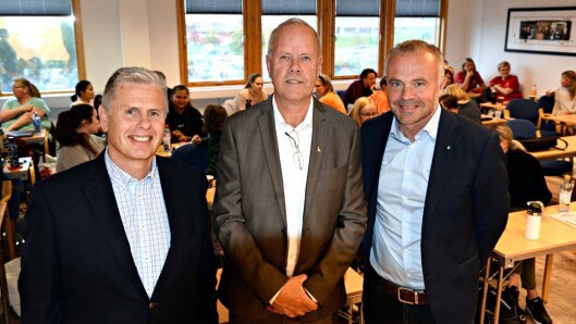 Tirsdag åpnet barnehagelærerstudiet ved Høgskolen i Kristiansund. Jøran Gården (fra venstre), Hans-Jørgen Leksen og Kjell Neergaard. Tirsdag åpnet barnehagelærerstudiet ved Høgskolen i Kristiansund. Jøran Gården (fra venstre), Hans-Jørgen Leksen og Kjell Neergaard.