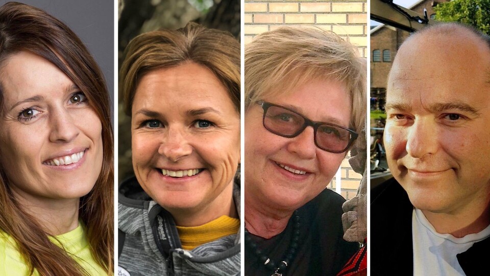 Reagerer: Faa venstre Anette Lauareid Hovda, daglig leder/eier i Småfolk barnehage i Etne, Hilde Sofie Hjelseth, daglig leder/eier i Tronvik gårdsbarnehage i Moss, Britt Børke, eier Langekjenntunet/Mormors Have barnehage på Kongsberg og Dag Olav Stølan, daglig leder/eier i Granstubben Barnehage/Kringla Friluftsbarnehage på Steinkjer.