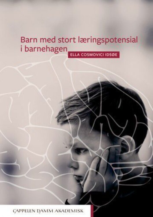 Boka «Barn med stort læringspotensial i barnehagen» er utgitt på forlaget Cappelen Damm Akademisk. Boka «Barn med stort læringspotensial i barnehagen» er utgitt på forlaget Cappelen Damm Akademisk.