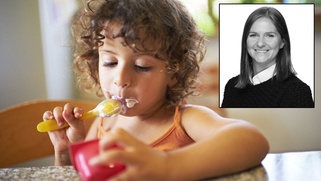 Thea Myklebust-Hansen mener foreldre med god samvittighet kan sende med barna yoghurt i barnehagen. Thea Myklebust-Hansen mener foreldre med god samvittighet kan sende med barna yoghurt i barnehagen.