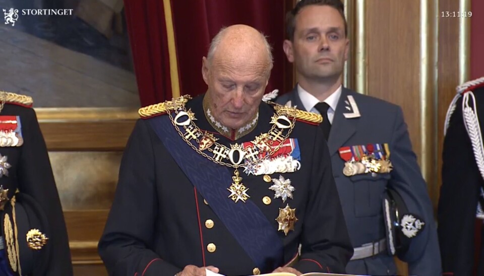 «Hans Majestet Kongens tale til det 164. Storting ved dets åpning», også kjent som trontalen, ble lest av kongen i forbindelse med åpningen.