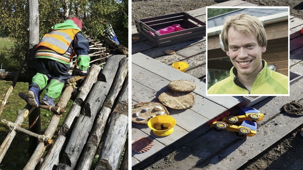 Hvilke steder og materialer bruker barna i perioder for frilek inne og ute? Og hvilken sammenheng er det mellom steder/materialer og barns lek? Det har stipendiat Ole Johan Sando forsket på. Hvilke steder og materialer bruker barna i perioder for frilek inne og ute? Og hvilken sammenheng er det mellom steder/materialer og barns lek? Det har stipendiat Ole Johan Sando forsket på.