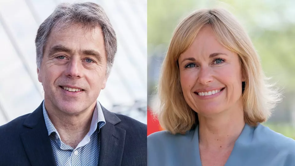 Felles mål: Direktør for interressepolitikk i KS, Helge Eide, og administrerende direktør Anne Lindboe i PBL.