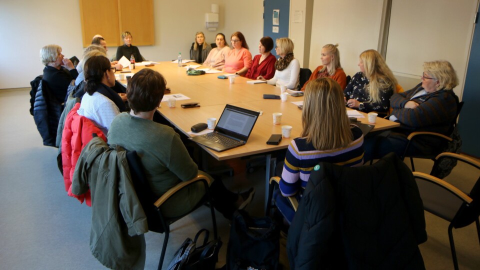 STÅR SAMMEN: Representanter fra nesten samtlige private barnehager i Porsgrunn var tidligere i januar samlet for å se på strategien videre.