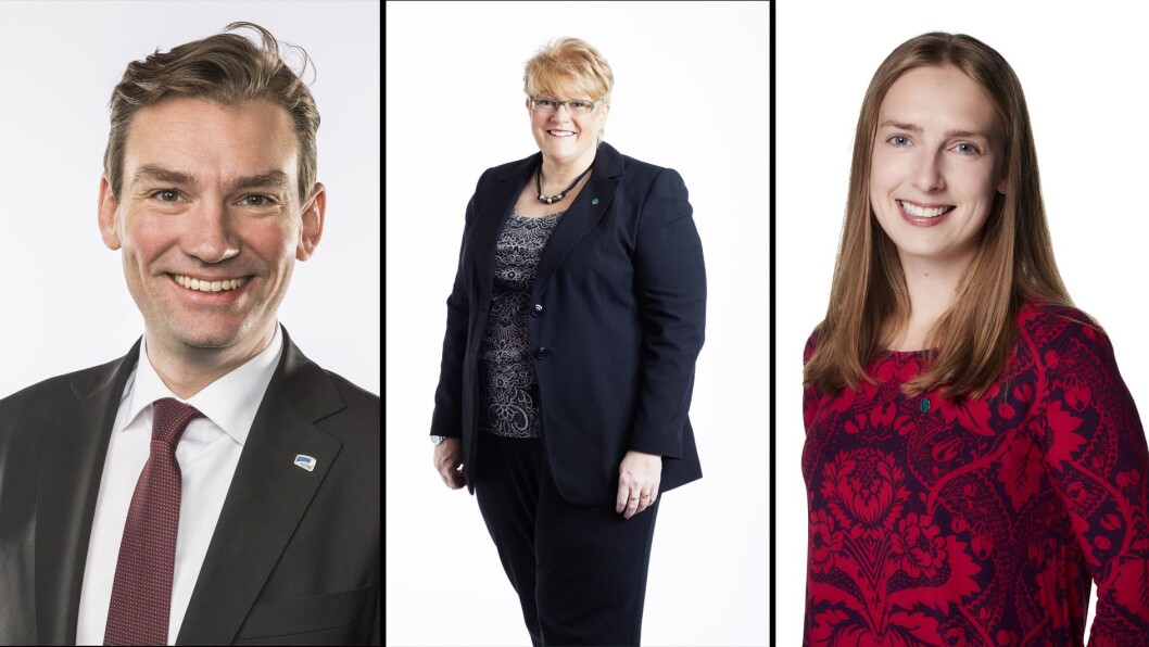 Fra venstre Henrik Asheim (H), Trine Skei Grande (V) og Iselin Nybø (H) blir utpekt som mulige kandidater til å ta over kunnskapsministerposten - hvis Jan Tore Sanner går over til Finansdepartementet. Fra venstre Henrik Asheim (H), Trine Skei Grande (V) og Iselin Nybø (H) blir utpekt som mulige kandidater til å ta over kunnskapsministerposten - hvis Jan Tore Sanner går over til Finansdepartementet.