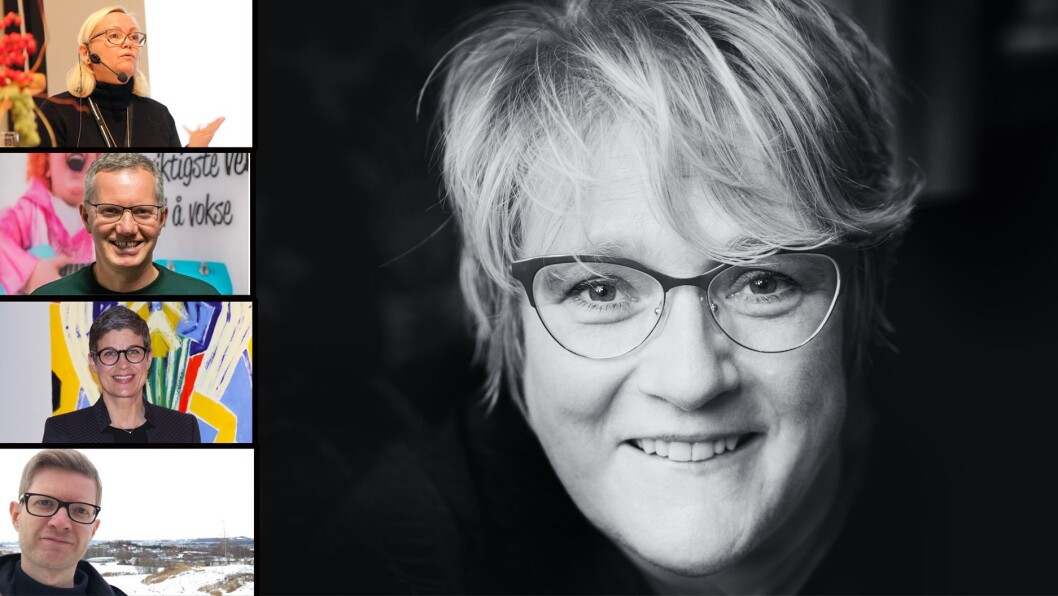 Elin Eriksen Ødegaard (øverst), Hans Jacob Sundby, Ingunn Størksen og FUB-leder Einar Olav Larsen ønsker alle Trine Skei Grande (V) velkommen som ny kunnskapsminister. Det samme gjør PBL-direktør Anne Lindboe og Jens Schei Hansen i Espira. Elin Eriksen Ødegaard (øverst), Hans Jacob Sundby, Ingunn Størksen og FUB-leder Einar Olav Larsen ønsker alle Trine Skei Grande (V) velkommen som ny kunnskapsminister. Det samme gjør PBL-direktør Anne Lindboe og Jens Schei Hansen i Espira.